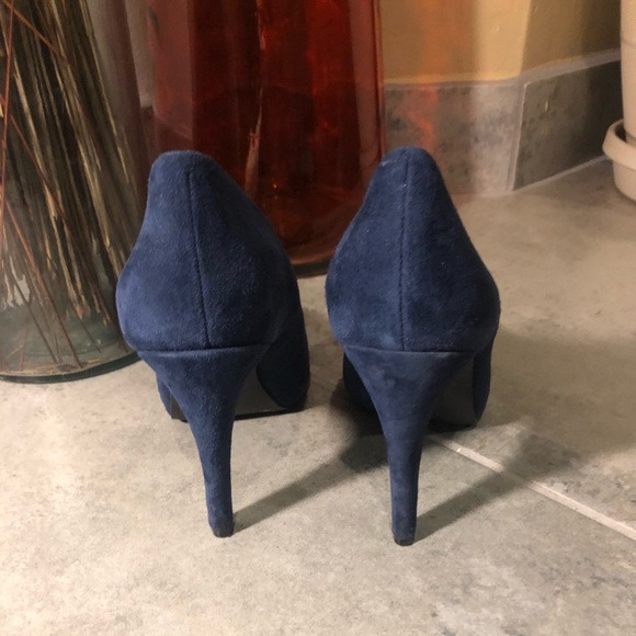 Jessica Simpson Dark Blue Suede Heels - Picture 3 of 6